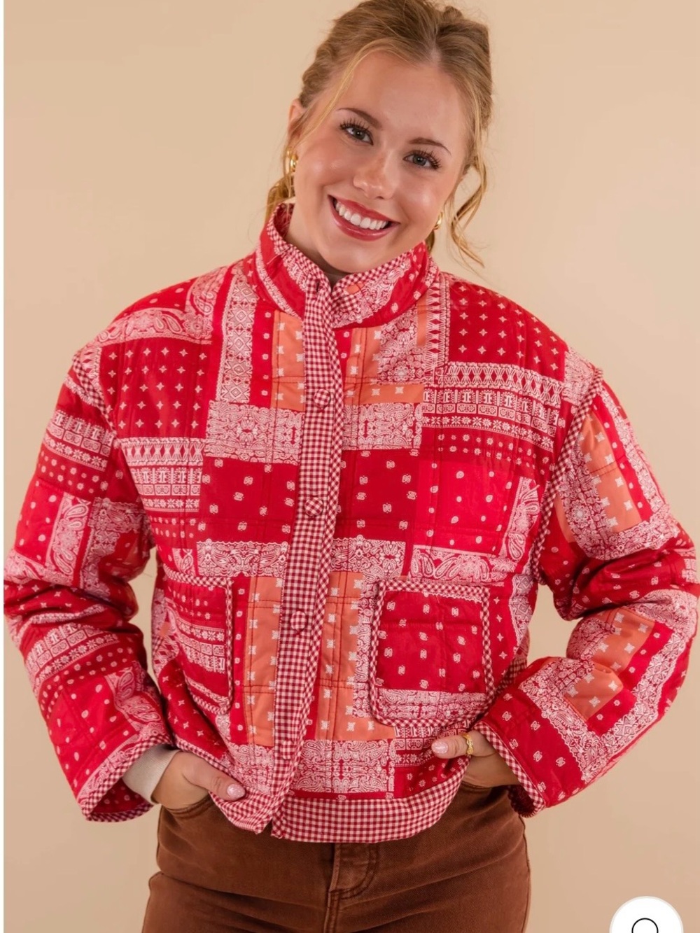 &merci - Quilted bandana patchwork jacket